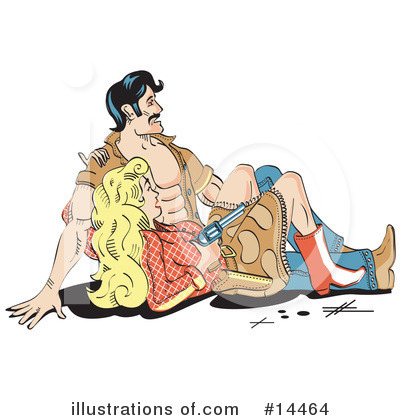 Royalty-Free (RF) Cowboy Clipart Illustration by Andy Nortnik - Stock Sample #14464