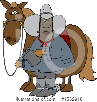 Royalty-Free (RF) Cowboy Clipart Illustration by djart - Stock Sample #1562918