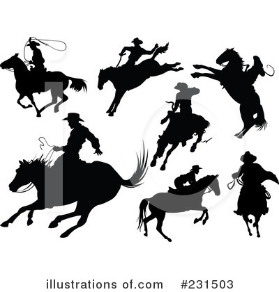 Royalty-Free (RF) Cowboy Clipart Illustration by Pushkin - Stock Sample #231503