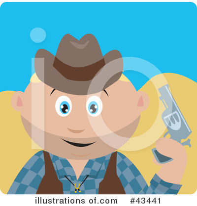 Royalty-Free (RF) Cowboy Clipart Illustration by Dennis Holmes Designs - Stock Sample #43441