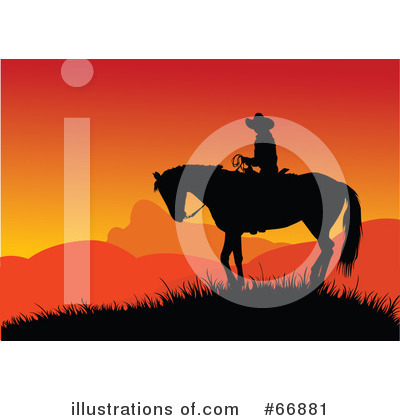 Royalty-Free (RF) Cowboy Clipart Illustration by Pushkin - Stock Sample #66881