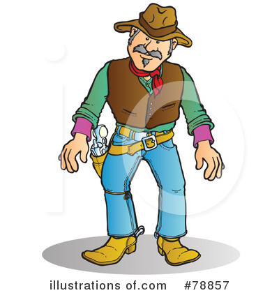 Royalty-Free (RF) Cowboy Clipart Illustration by Snowy - Stock Sample #78857