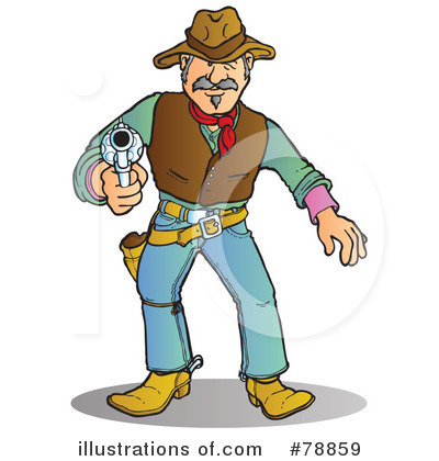 Royalty-Free (RF) Cowboy Clipart Illustration by Snowy - Stock Sample #78859