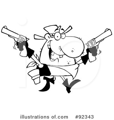 Royalty-Free (RF) Cowboy Clipart Illustration by Hit Toon - Stock Sample #92343