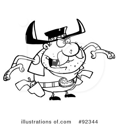 Royalty-Free (RF) Cowboy Clipart Illustration by Hit Toon - Stock Sample #92344
