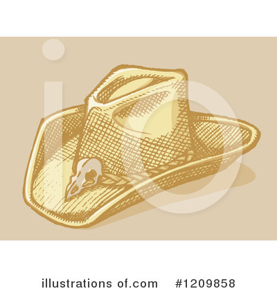 Royalty-Free (RF) Cowboy Hat Clipart Illustration by Any Vector - Stock Sample #1209858