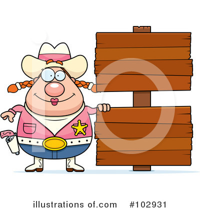 Royalty-Free (RF) Cowgirl Clipart Illustration by Cory Thoman - Stock Sample #102931