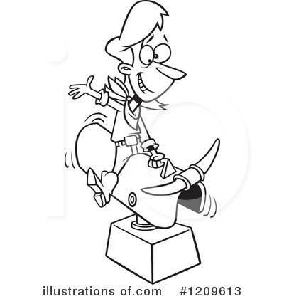 Royalty-Free (RF) Cowgirl Clipart Illustration by toonaday - Stock Sample #1209613