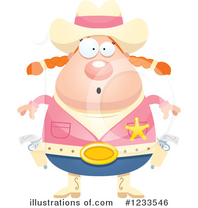 Royalty-Free (RF) Cowgirl Clipart Illustration by Cory Thoman - Stock Sample #1233546