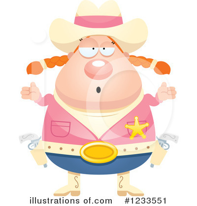 Royalty-Free (RF) Cowgirl Clipart Illustration by Cory Thoman - Stock Sample #1233551