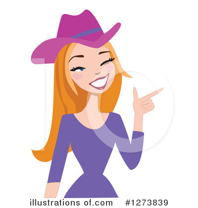 Royalty-Free (RF) Cowgirl Clipart Illustration by peachidesigns - Stock Sample #1273839
