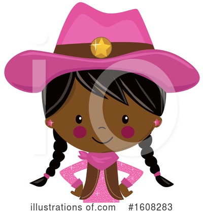 Royalty-Free (RF) Cowgirl Clipart Illustration by peachidesigns - Stock Sample #1608283