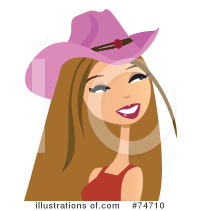 Royalty-Free (RF) Cowgirl Clipart Illustration by peachidesigns - Stock Sample #74710