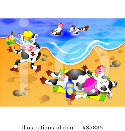 Royalty-Free (RF) Cows Clipart Illustration by Prawny - Stock Sample #35835
