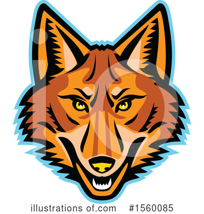 Royalty-Free (RF) Coyote Clipart Illustration by patrimonio - Stock Sample #1560085