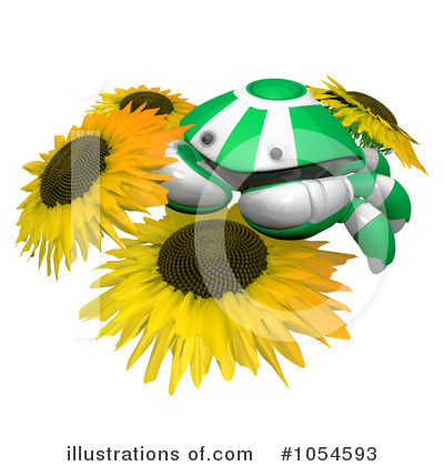 Sunflower Clipart #1054593 by Leo Blanchette