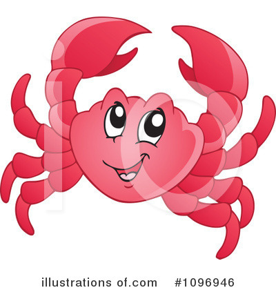 Royalty-Free (RF) Crab Clipart Illustration by visekart - Stock Sample #1096946