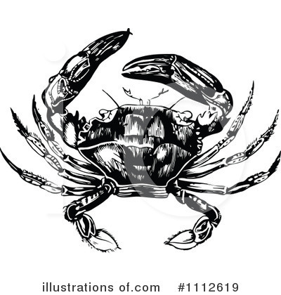 Royalty-Free (RF) Crab Clipart Illustration by Prawny Vintage - Stock Sample #1112619