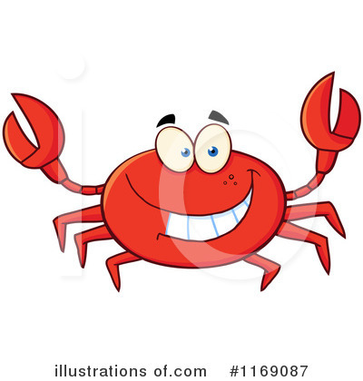 Royalty-Free (RF) Crab Clipart Illustration by Hit Toon - Stock Sample #1169087