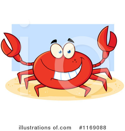 Royalty-Free (RF) Crab Clipart Illustration by Hit Toon - Stock Sample #1169088
