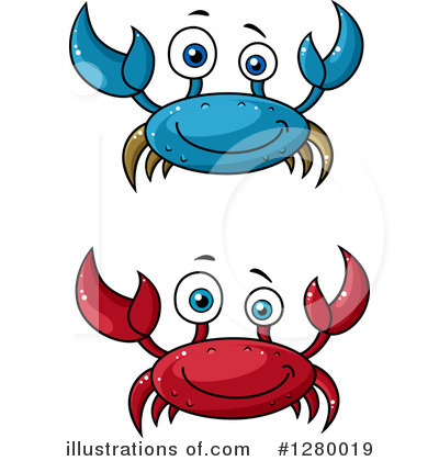 Royalty-Free (RF) Crab Clipart Illustration by Vector Tradition SM - Stock Sample #1280019