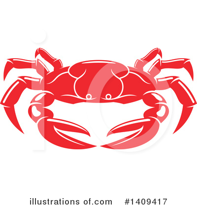 Crab Clipart #1409417 by Vector Tradition SM