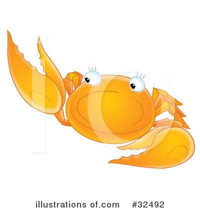 Royalty-Free (RF) Crab Clipart Illustration by Alex Bannykh - Stock Sample #32492