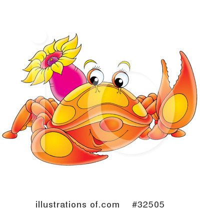 Royalty-Free (RF) Crab Clipart Illustration by Alex Bannykh - Stock Sample #32505