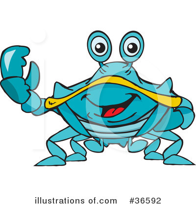 Royalty-Free (RF) Crab Clipart Illustration by Dennis Holmes Designs - Stock Sample #36592