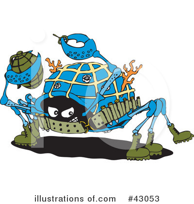 Royalty-Free (RF) Crab Clipart Illustration by Dennis Holmes Designs - Stock Sample #43053