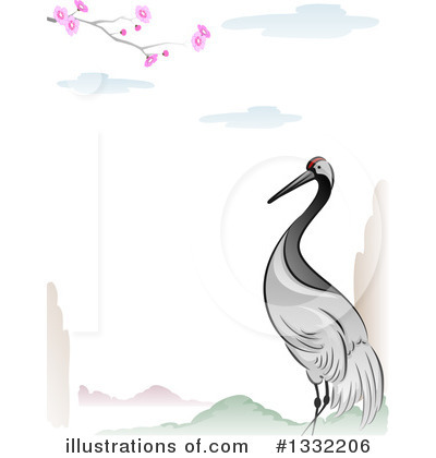 Royalty-Free (RF) Crane Bird Clipart Illustration by BNP Design Studio - Stock Sample #1332206