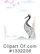 Crane Bird Clipart #1332206 by BNP Design Studio
