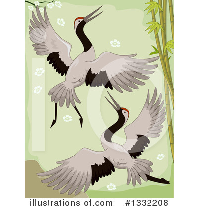 Crane Bird Clipart #1332208 by BNP Design Studio
