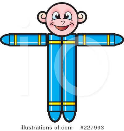 Royalty-Free (RF) Crayon Boy Clipart Illustration by Lal Perera - Stock Sample #227993