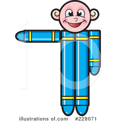 Royalty-Free (RF) Crayon Boy Clipart Illustration by Lal Perera - Stock Sample #228071