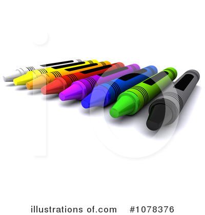 Royalty-Free (RF) Crayons Clipart Illustration by KJ Pargeter - Stock Sample #1078376