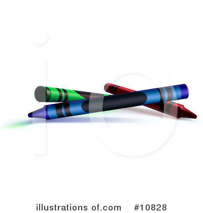 Royalty-Free (RF) Crayons Clipart Illustration by Leo Blanchette - Stock Sample #10828