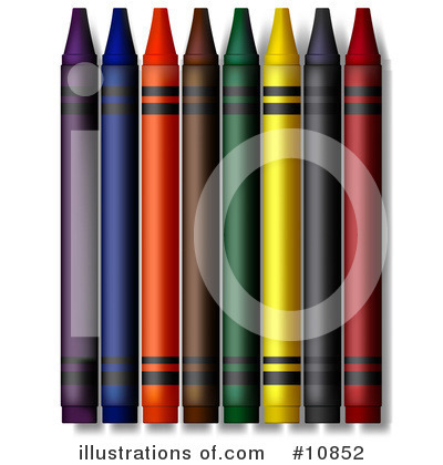 Royalty-Free (RF) Crayons Clipart Illustration by Leo Blanchette - Stock Sample #10852