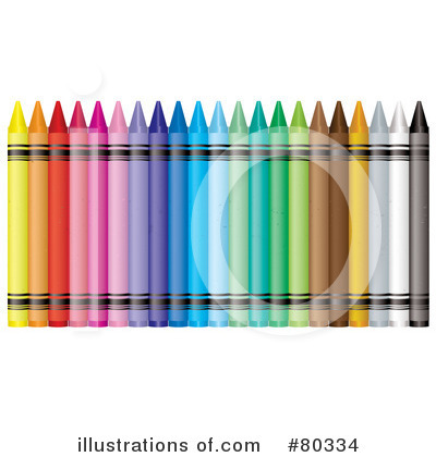 Royalty-Free (RF) Crayons Clipart Illustration by michaeltravers - Stock Sample #80334