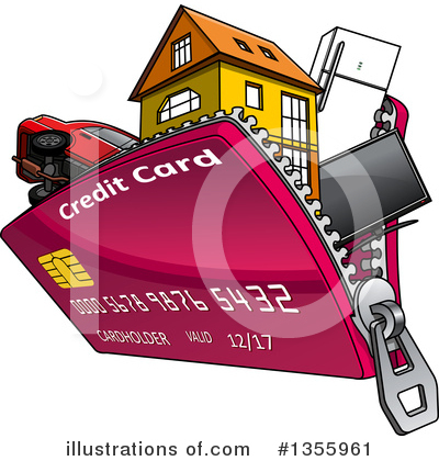 Royalty-Free (RF) Credit Card Clipart Illustration by Vector Tradition SM - Stock Sample #1355961