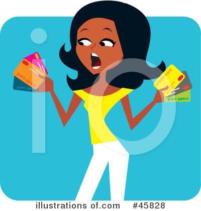 Royalty-Free (RF) Credit Card Clipart Illustration by Monica - Stock Sample #45828