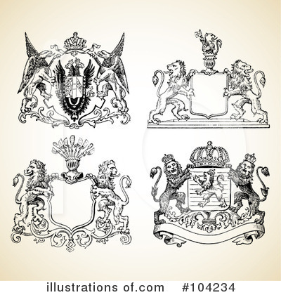 Royalty-Free (RF) Crests Clipart Illustration by BestVector - Stock Sample #104234