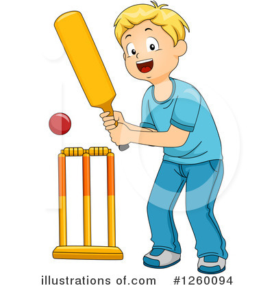 Cricket Player Clipart #1260094 by BNP Design Studio