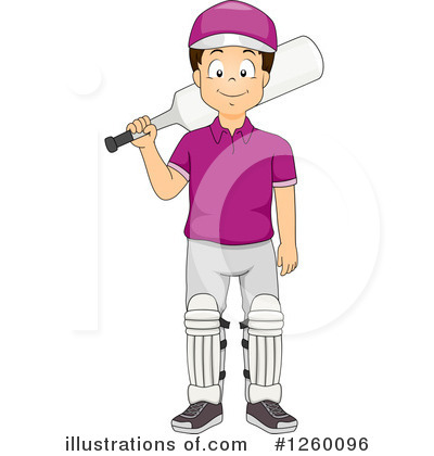 Cricket Player Clipart #1260096 by BNP Design Studio