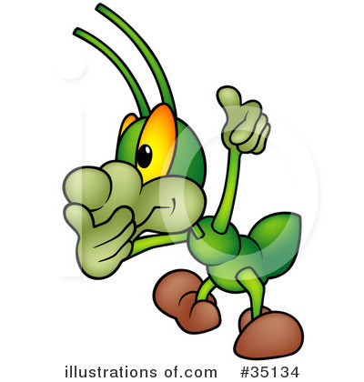 Royalty-Free (RF) Cricket Clipart Illustration by dero - Stock Sample #35134