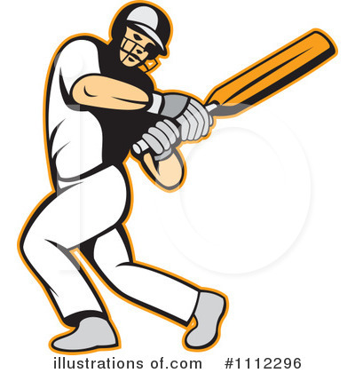 Royalty-Free (RF) Cricket Player Clipart Illustration by patrimonio - Stock Sample #1112296