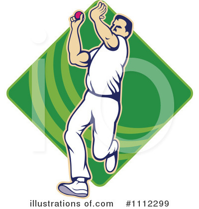 Royalty-Free (RF) Cricket Player Clipart Illustration by patrimonio - Stock Sample #1112299