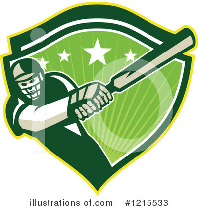 Royalty-Free (RF) Cricket Player Clipart Illustration by patrimonio - Stock Sample #1215533