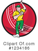 Cricket Player Clipart #1234186 by patrimonio