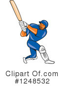 Cricket Player Clipart #1248532 by patrimonio